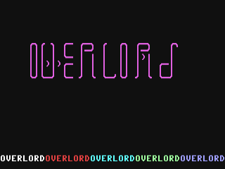 Overlord title screen for Commodore 64
